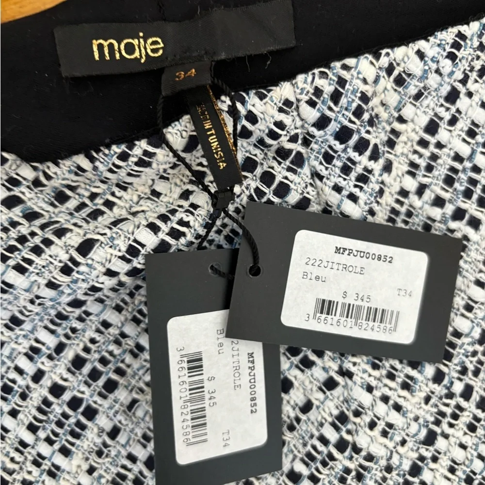 Maje Jitrole Tweed MIDI Skirt - Picture 7 of 15